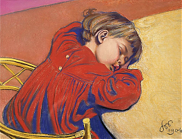 Sleeping Staś by Stanisław Wyspiański